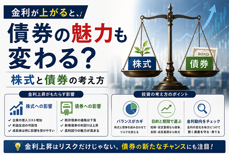 金利が上がると、債券の魅力も変わる？株式と債券の考え方