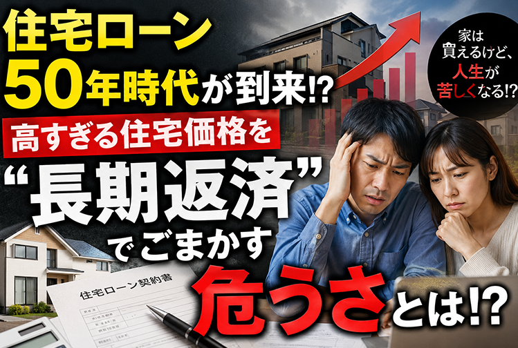 住宅ローン50年時代が到来！？高すぎる住宅価格を“長期返済”でごまかす危うさとは！？