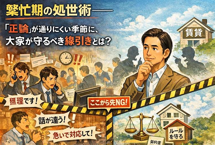 繁忙期の処世術――“正論”が通りにくい季節に、大家が守るべき線引きとは？