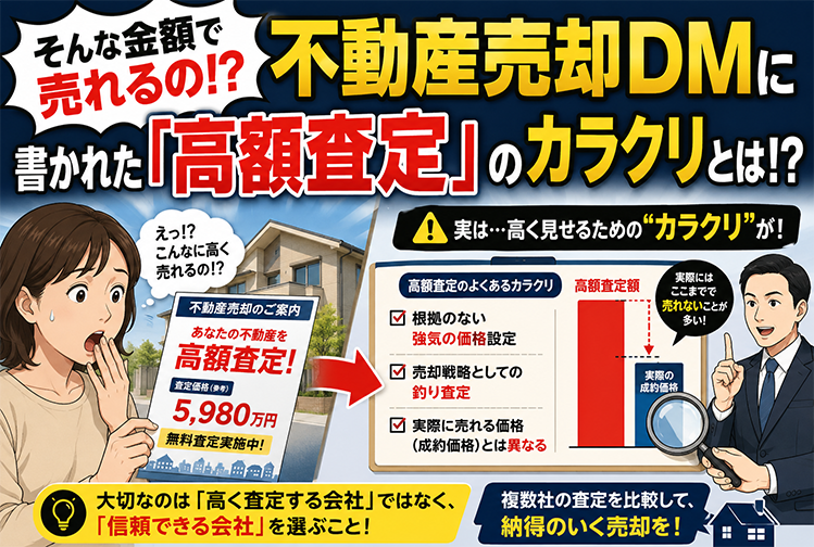 そんな金額で売れるの！？不動産売却DMに書かれた「高額査定」のカラクリとは！？
