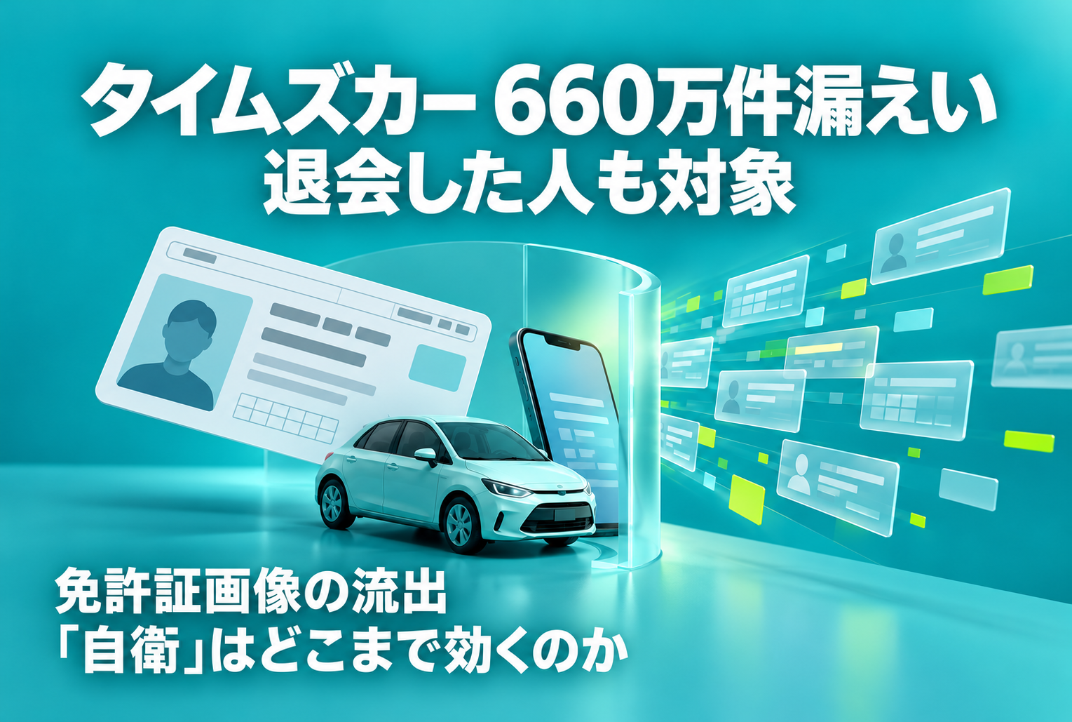タイムズカー660万件漏えい、退会した人も対象　免許証画像が流出したとき「自衛」はどこまで効くのか